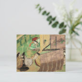 Genji Emaki Azumaya Feestdagenkaart (Staand voorkant)