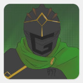 Genko037 Vierkante Sticker (Voorkant)