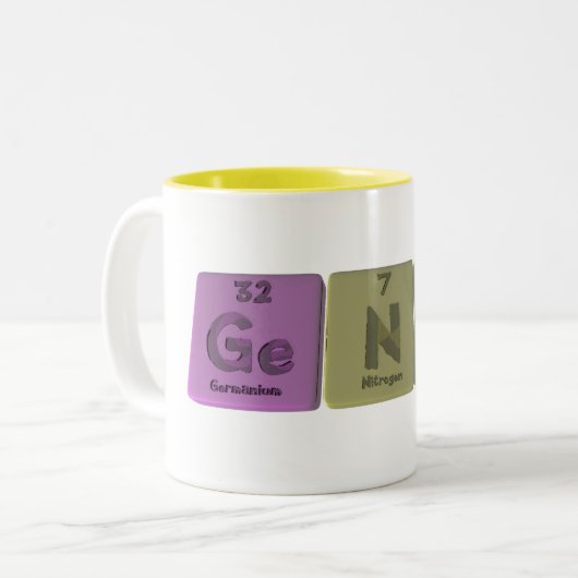 Genna als Germanium Sitrogen Natrium Tweekleurige Koffiemok (Voorkant links)