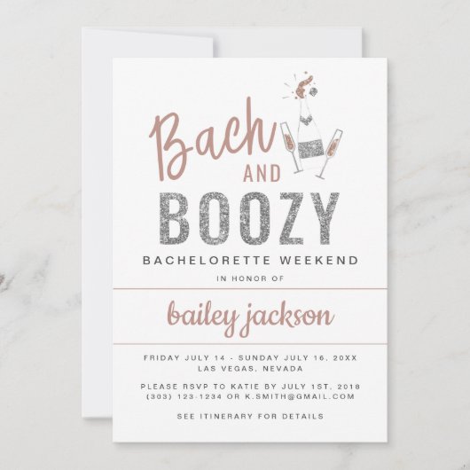GENNA | Bach and Boozy Bachelorette Routebeschrijv Kaart (Voorkant)