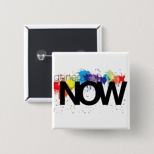 GenNow Buttonnen Vierkante Button 5,1 Cm (Voorkant /achterkant)