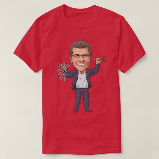 Geno Auriemma Het net snijden T-shirt (Design voorkant)