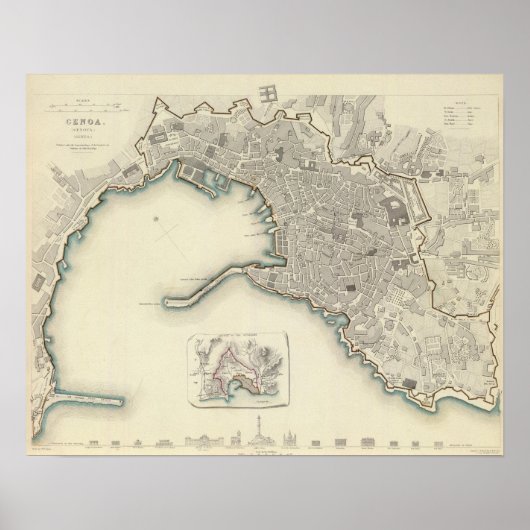 Genoa Genova Genes Poster (Voorkant)