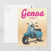 Genoa Italië scooter Briefkaart (Voorkant / Achterkant)