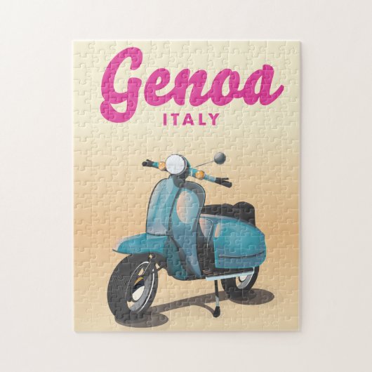 Genoa Italië scooter Legpuzzel (Verticaal)