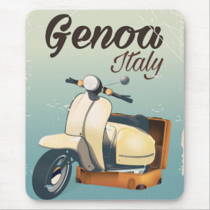 Genoa Italië Voor een vakantie vintage poster Muismat