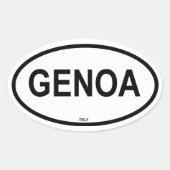 GENOA OVALE STICKER (Voorkant)