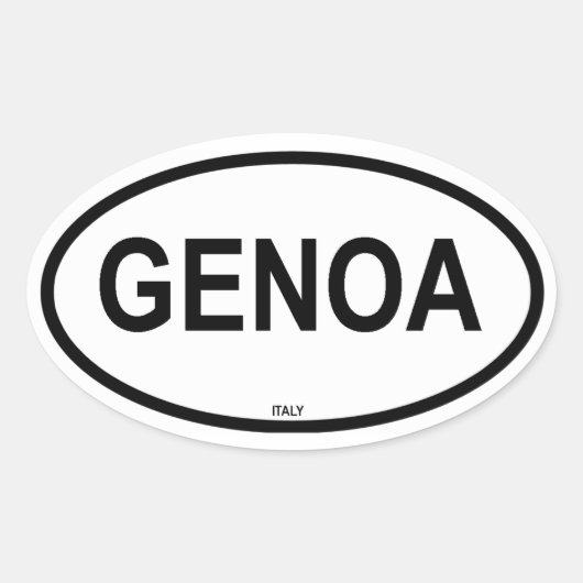 GENOA OVALE STICKER (Voorkant)