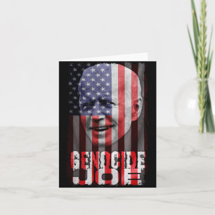 Genocide Joe Biden Anti Biden Amerikaanse Vlag Vam Kaart