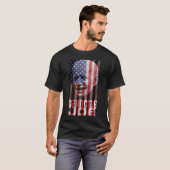 Genocide Joe Biden Anti Biden Amerikaanse Vlag Vam T-shirt (Voorkant volledig)