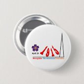 Genocide Memorial Ronde Button 5,7 Cm (Voorkant /achterkant)