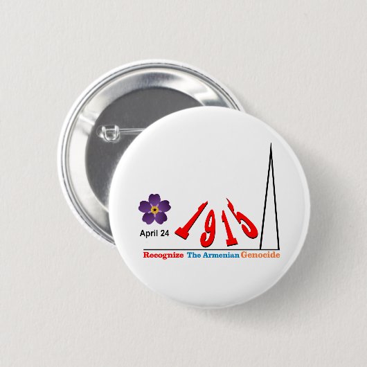 Genocide Memorial Ronde Button 5,7 Cm (Voorkant /achterkant)