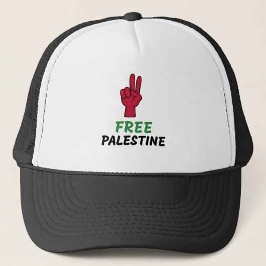 Genocide op vrij Palestina en Gaza Trucker Pet (Voorkant)