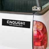 Genoeg! Bumpersticker (Op Truck)