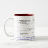 Genoeg codering! tweekleurige koffiemok (Links)