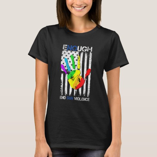 Genoeg einde Pistool Geweld Bescherm onze kinderen T-shirt (Voorkant)