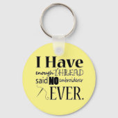 Genoeg geborduurde thread sleutelhanger (Voorkant)