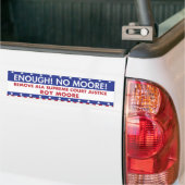 Genoeg! Geen Moore. Bumpersticker (Op Truck)