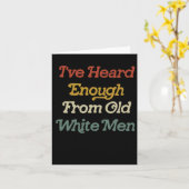 Genoeg gehoord van oude witte Mannen feminist Kaart (Gele Bloem)