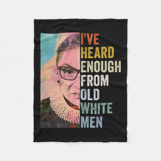 Genoeg gehoord van oude witte Mannen Fleece Deken