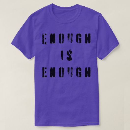 Genoeg is genoeg 1 t-shirt (Design voorkant)