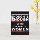 Genoeg is genoeg om de oorlog tegen vrouwen te sto kaart (Gele Bloem)
