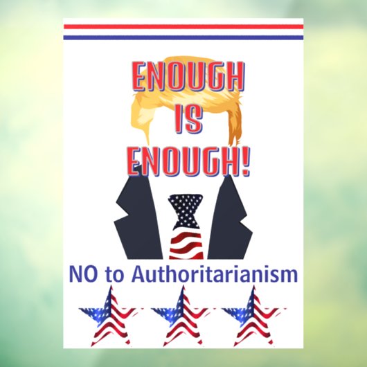 GENOEG IS GENOEG! Raamsticker (Vel 3)