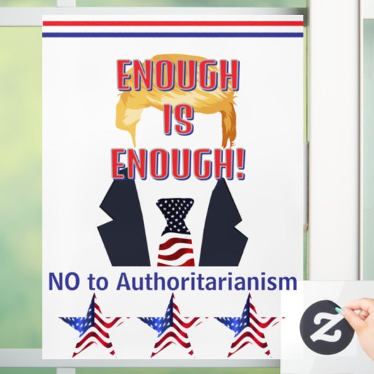 GENOEG IS GENOEG! Raamsticker (Huis)