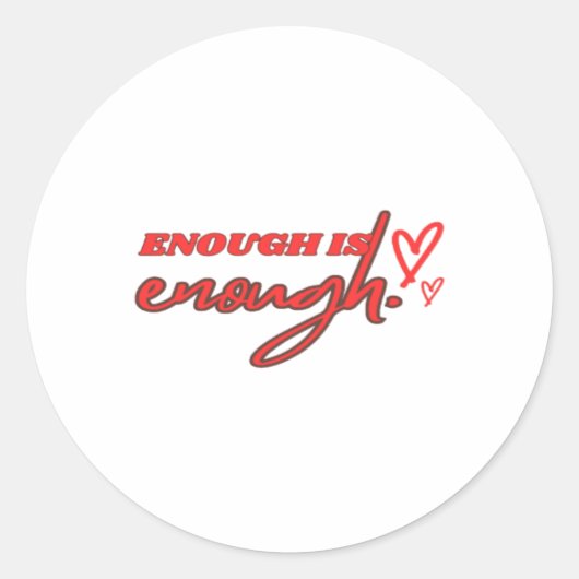 Genoeg is genoeg Sticker (Voorkant)
