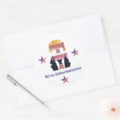 Genoeg is genoeg Trump-Sticker Ronde Sticker (Envelop)