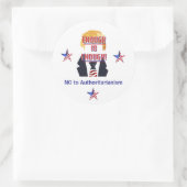 Genoeg is genoeg Trump-Sticker Ronde Sticker (Tas)