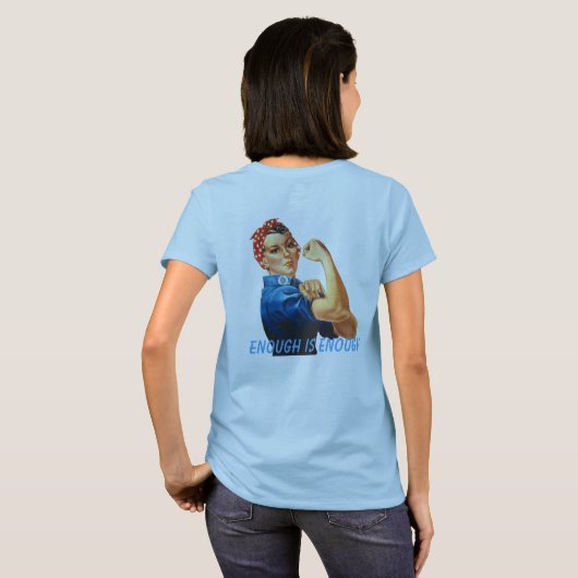 Genoeg is voldoende aangepast t-shirt (Achterkant volledig)