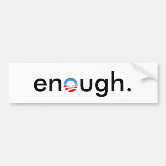 genoeg obama bumpersticker (Voorkant)