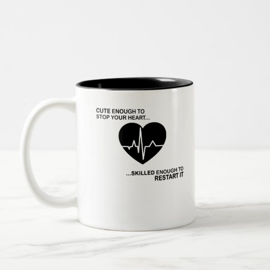 Genoeg om je hart te stoppen... ...Skill Enoug Tweekleurige Koffiemok (Links)