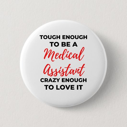 Genoeg om medisch assistent te zijn 2 ronde button 5,7 cm (Voorkant)