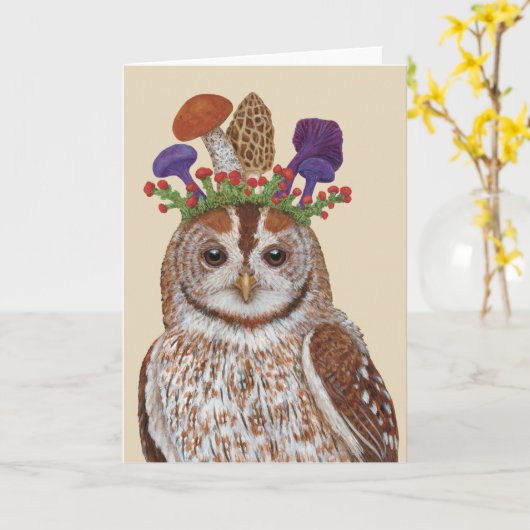 Genoeg om te praten over tawny uil / schimmel kaar kaart (Gele Bloem)