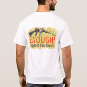 GENOEG! Ondersteuning Pistool Control Front & Back T-shirt (Achterkant)