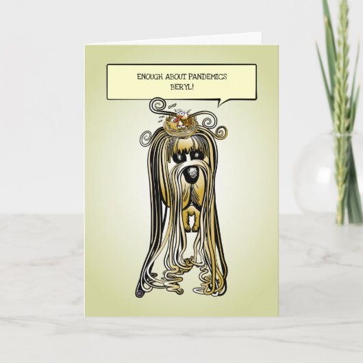 Genoeg over pandemieën, aanpasbare grappige kaart (Voorkant)