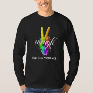 Genoeg Pistool geweld Draag Oranje handvredenzend T-shirt