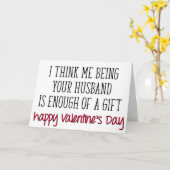 Genoeg van een cadeau, grappige vrouw Valentijnsda Kaart (Gele Bloem)