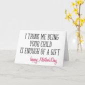 Genoeg van een schitterende, grappige Moederdag Kaart (Gele Bloem)