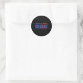 Genoeien met Biden Ronde Sticker (Tas)