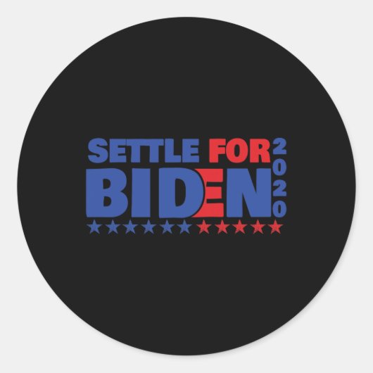 Genoeien met Biden Ronde Sticker (Voorkant)