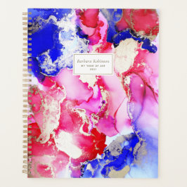 Genoemd Abstract Art Roze Paarse Goud Planner