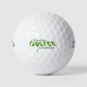 Genoemd Amateur Golfer groene geruite golfballen (Voorkant)