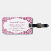 Genoemd damast denim prum bagagelabel (Achterkant horizontaal)