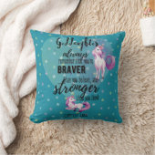 Genoemd GODDAUGHTER Motivatie Citaat Unicorn Blauw Kussen (Deken)