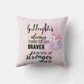 Genoemd GODDAUGHTER Motivatie Citaat Unicorn Roze Kussen (Achterkant)