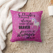 Genoemd GODDAUGHTER Motivatie Citaat Unicorn Roze Kussen (Deken)