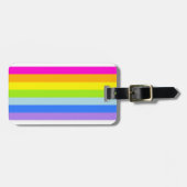 Genoemd heldere regenboog wolk roze bagagelabel (Voorkant horizontaal)